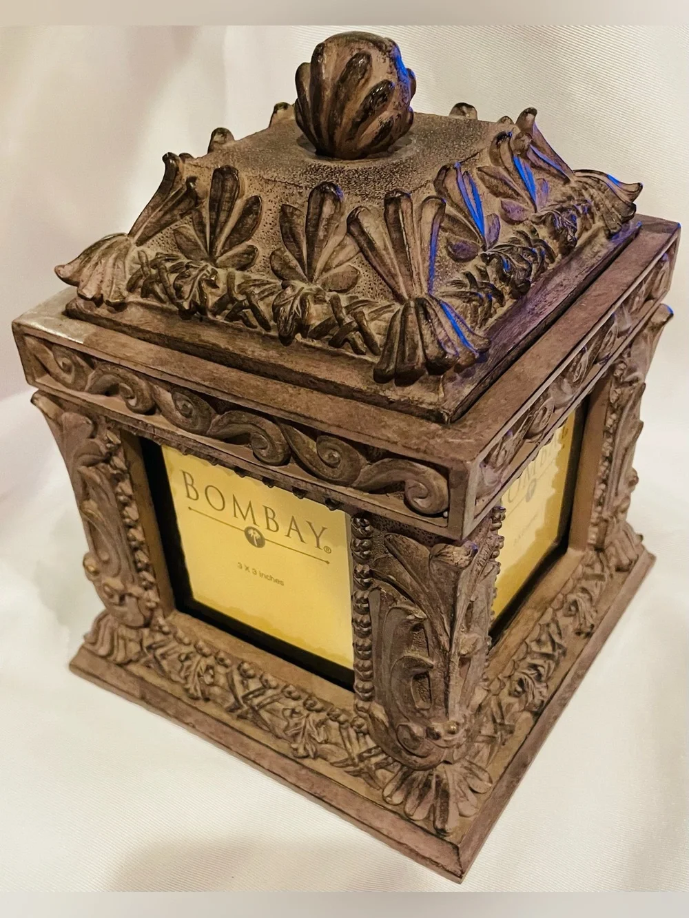 Vintage BOMBAY Company Renaissance Photo Cube Picture Frame/Storage Box